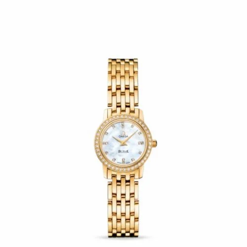 Omega De Ville Prestige Quartz 22 Yellow Gold Diamond / MOP Diamond / Bracelet 4175.76.00 (41757600)